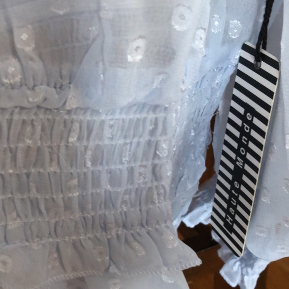 Light Blue Top By Haute Monde S M L 💙 - Picture 9 of 16